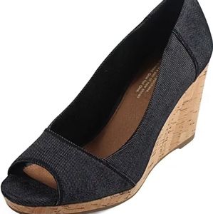 TOMS denim wedge sandles